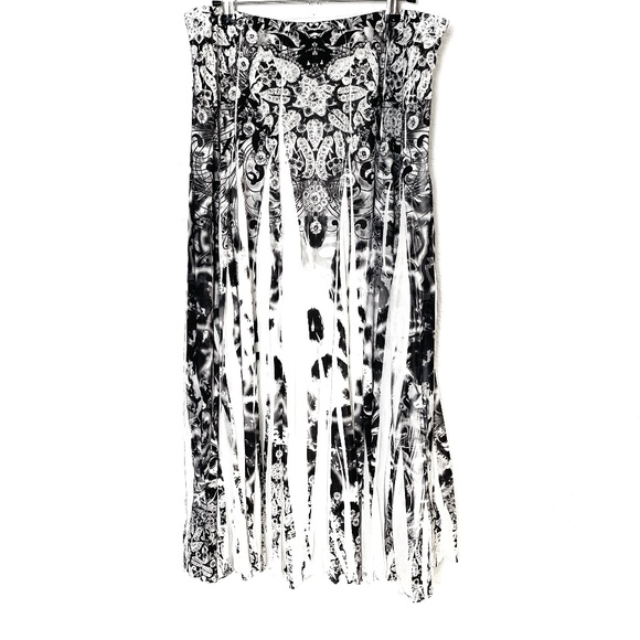 ONE WORLD Dresses & Skirts - One World Skirt XL Black White Fairy Artsy Boho Flouncy Forest Earthy Boho